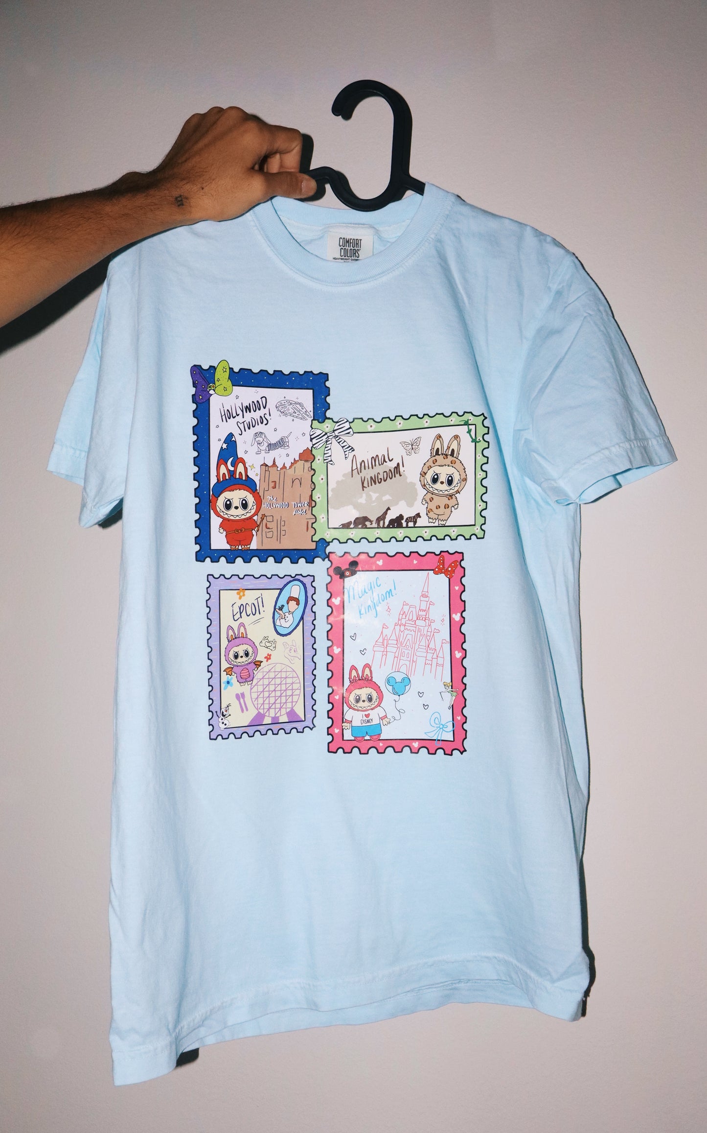 Blue Labubu Stamp Tee