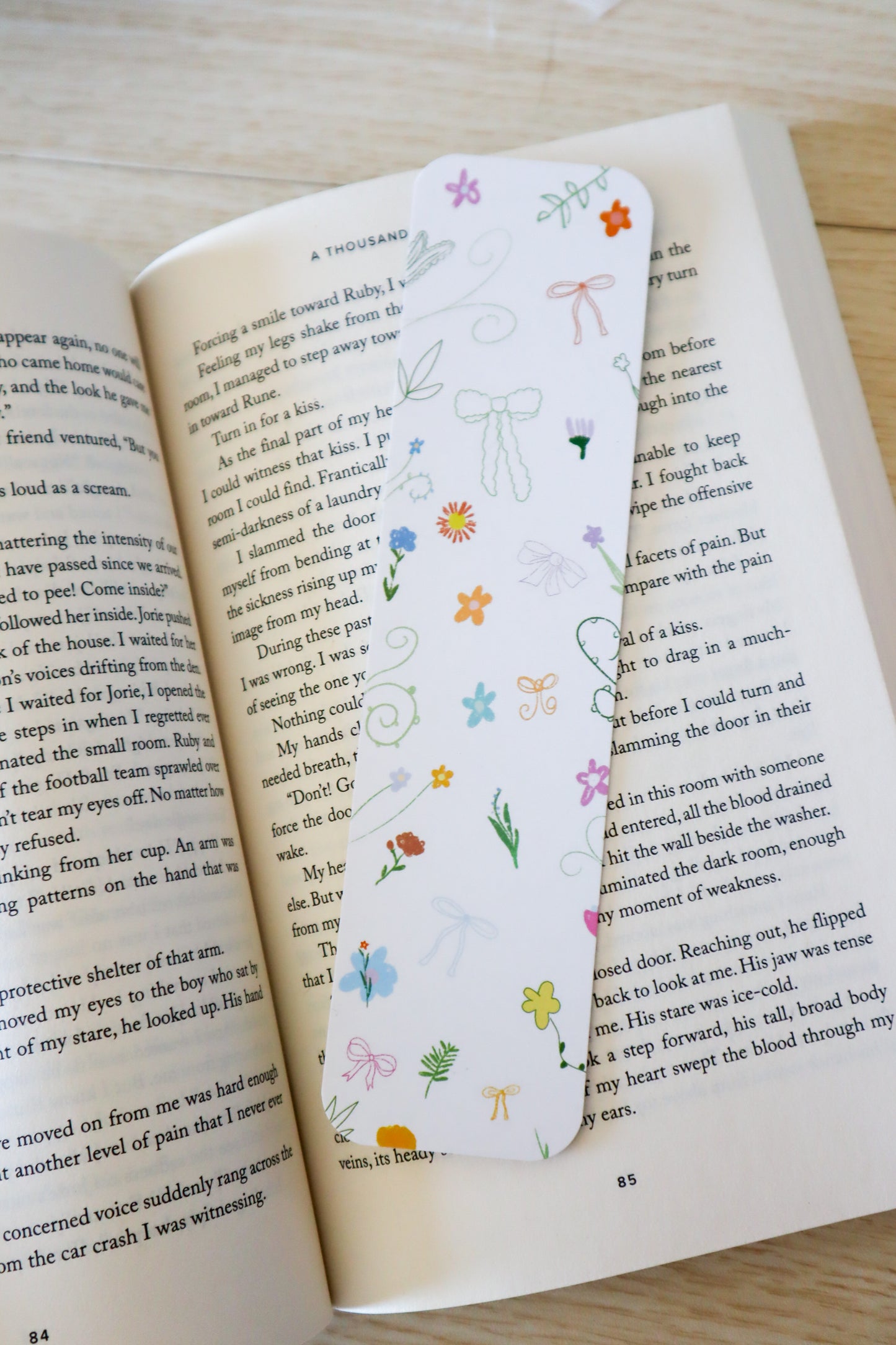 Bows & Flowers Garden Bookmark