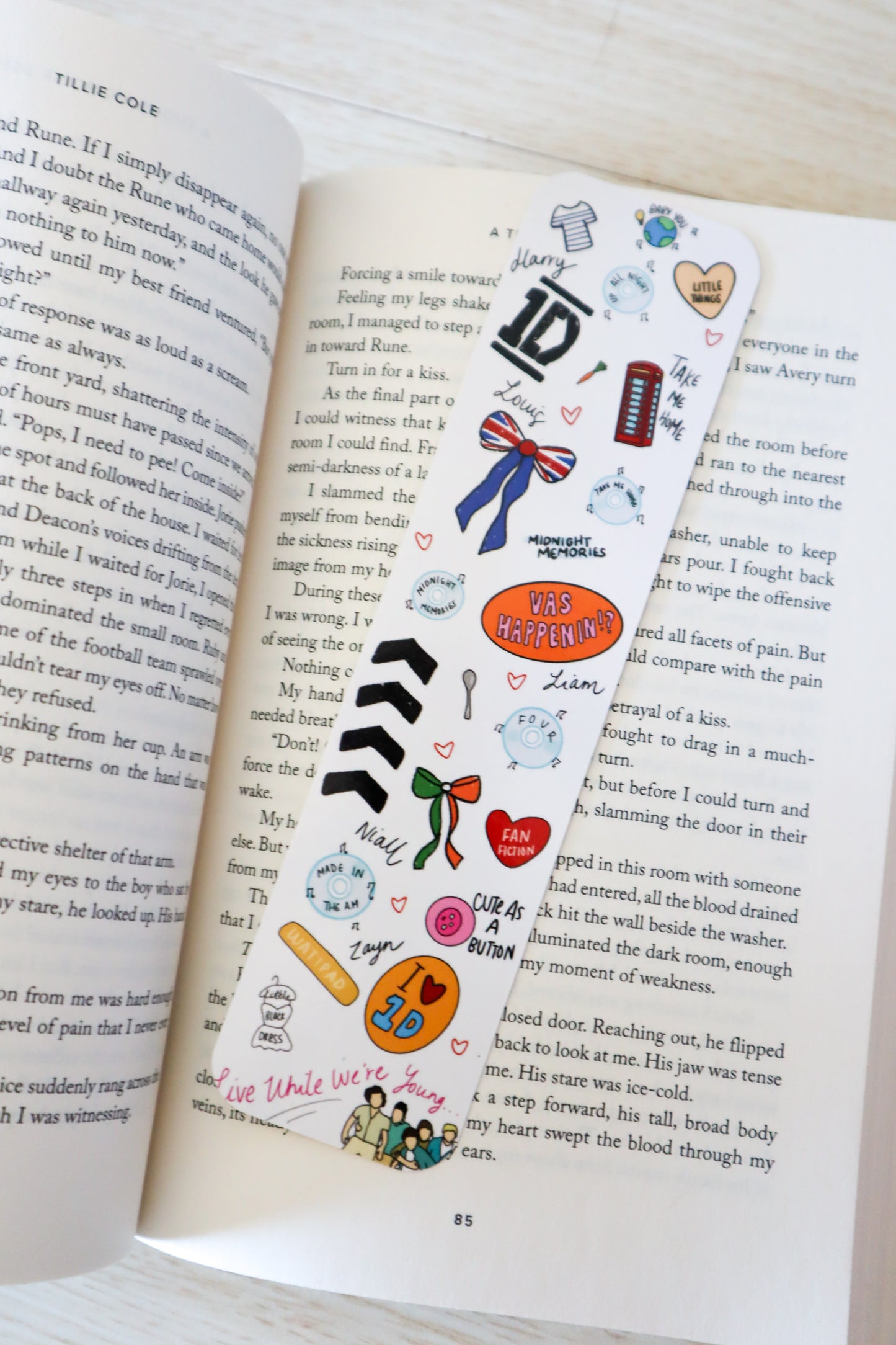 One Direction Inspired BookMark