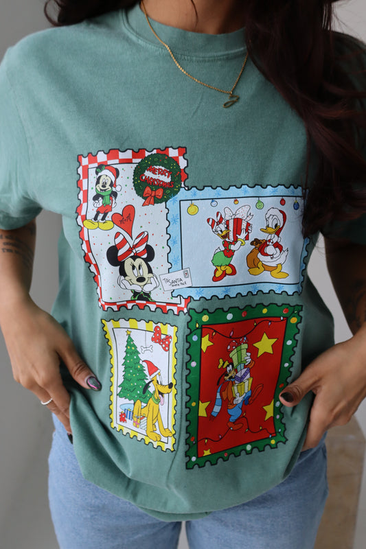 Mickey Christmas Stamp Tee